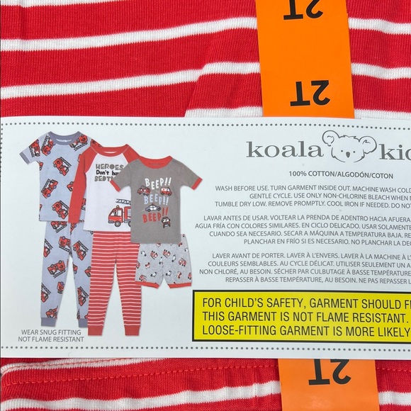 Koala Kids Red, Light Blue & Gray 6-Piece Toddler Sleep Set - Picture 3 of 4
